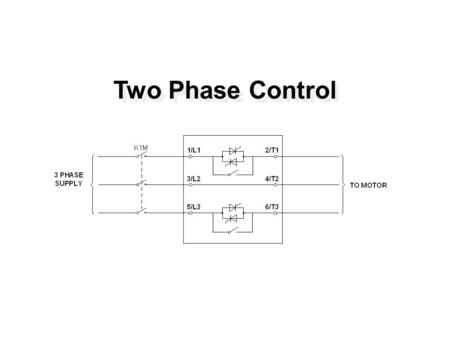 Two Phase Control. Depending on their design, soft starters control one, two or three phases. The CSX controls only two phases because this allows the.