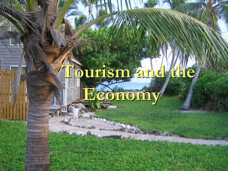 Tourism and the Economy. Tourism and the Global Economy Tourism has become one of the fastest growing economic industries in the world and has become.