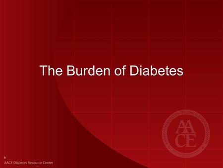 The Burden of Diabetes.