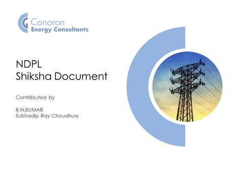 NDPL Shiksha Document Contribruted by R.N.KUMAR Subhadip Ray Choudhury.