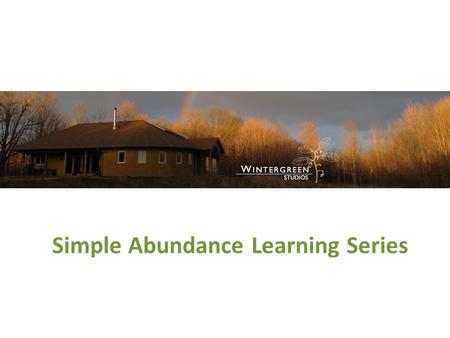 Simple Abundance Learning Series. Renewable Energy 2.