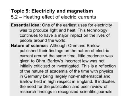 Topic 5: Electricity and magnetism 5