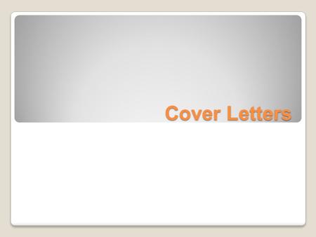 Cover Letters. Cover letters Cover letter: A cover letter is a document sent with your resume to provide additional information on your skills and experience.