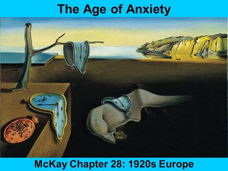 McKay Chapter 28: 1920s Europe