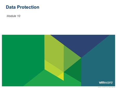 © 2010 VMware Inc. All rights reserved Data Protection Module 10.