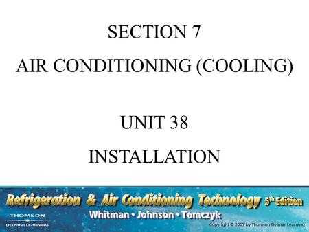 AIR CONDITIONING (COOLING)