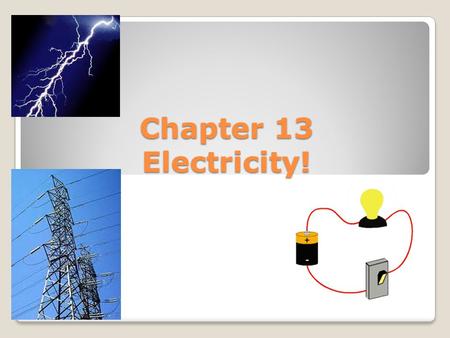 Chapter 13 Electricity!. Quick review: Conductors Insulators Like charges ___________ and unlike charges _____________. Repel Attract.
