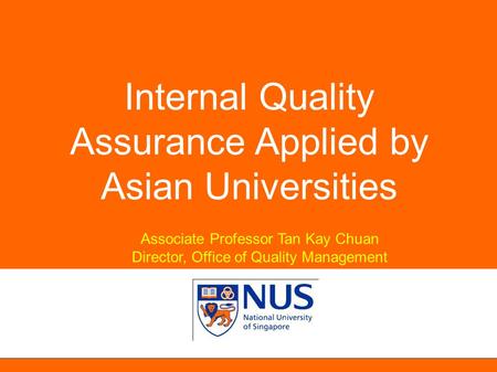 Internal Quality Assurance Applied by Asian Universities