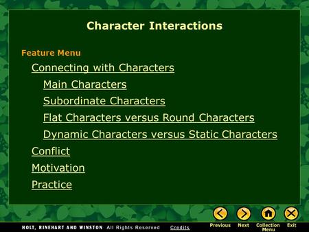 Character Interactions