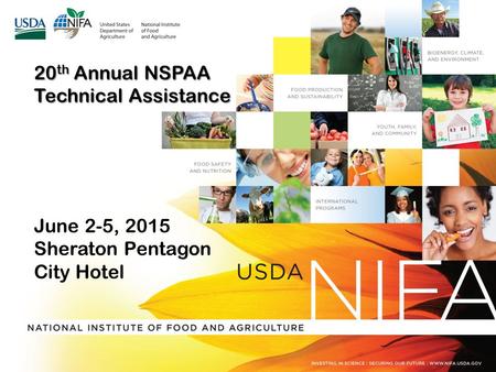 20th Annual NSPAA Technical Assistance June 2-5, 2015