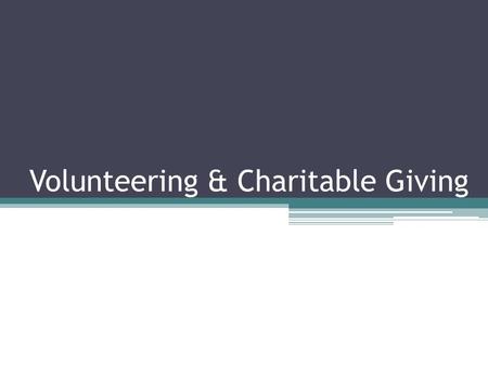 Volunteering & Charitable Giving. The Giving Tree by Shel Silverstein.