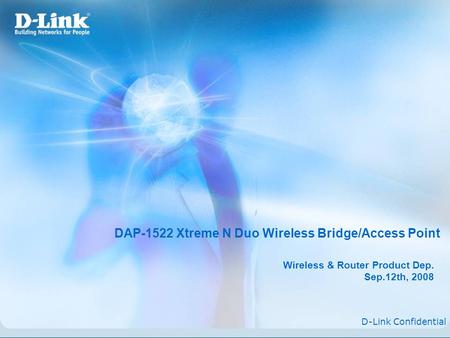 DAP-1522 Xtreme N Duo Wireless Bridge/Access Point