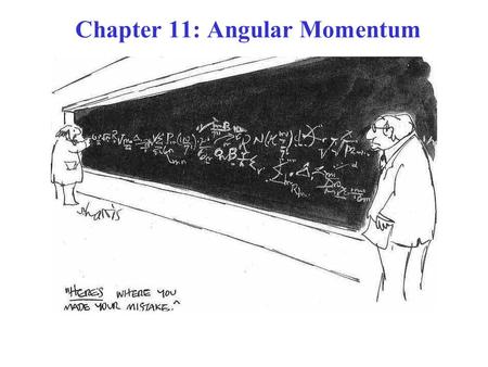 Chapter 11: Angular Momentum. Recall Ch. 7: Scalar Product of Two Vectors If A & B are vectors, their Scalar Product is defined as: A  B ≡ AB cosθ In.