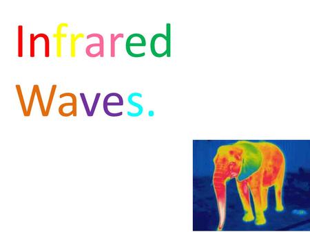 Infrared Waves.. Where does it appears in the EM Spectrum? -between Microwaves and Ultra Waves.