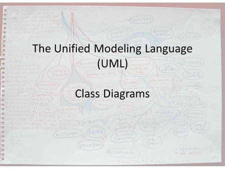 The Unified Modeling Language (UML) Class Diagrams.