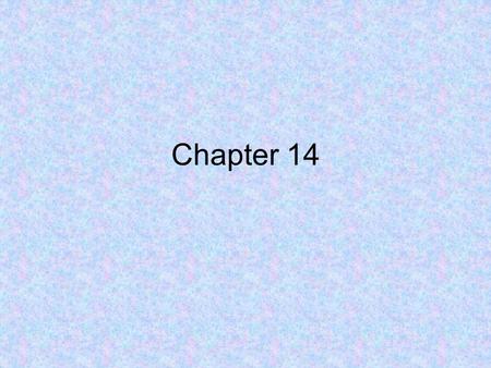 Chapter 14. Agenda Good News Chapter Portion: –Corey Taylor –Steven Singletary.