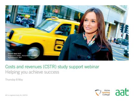 Costs and Revenues The webinar will cover: Calculating contribution