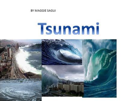 BY MAGGIE SAGUI. What happens during this natural disaster? Usually when an earth quake happens in the ocean, or next/close to an ocean, a tsunami will.