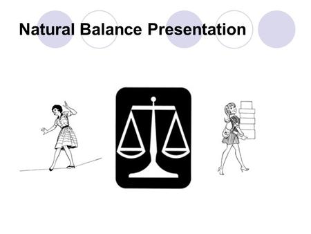 Natural Balance Presentation. These materials have been produced by an Arbonne Independent Consultant, and are not official materials prepared or provided.