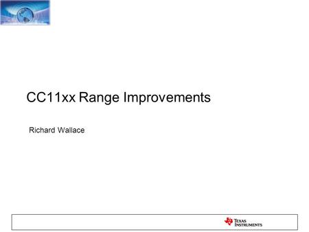 CC11xx Range Improvements