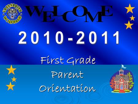 First Grade First Grade Parent Parent Orientation Orientation.
