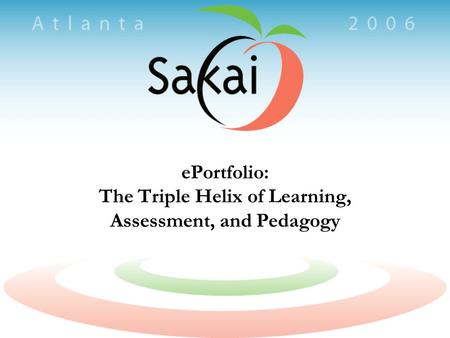 EPortfolio: The Triple Helix of Learning, Assessment, and Pedagogy.
