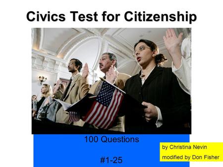 Civics Test for Citizenship
