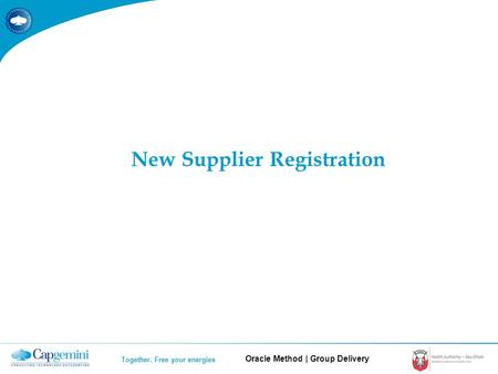 Oracle Method | Group Delivery Together. Free your energies New Supplier Registration.
