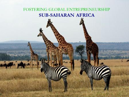 FOSTERING GLOBAL ENTREPRENEURSHIP SUB-SAHARAN AFRICA.