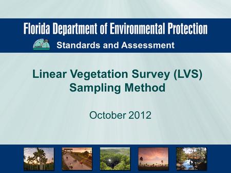 Florida Department of Environmental Protection Standards and Assessment Linear Vegetation Survey (LVS) Sampling Method October 2012.