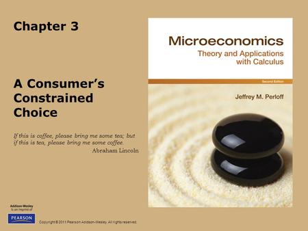 Chapter 3 A Consumer’s Constrained Choice