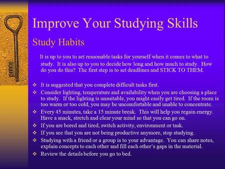 Improve Your Studying Skills