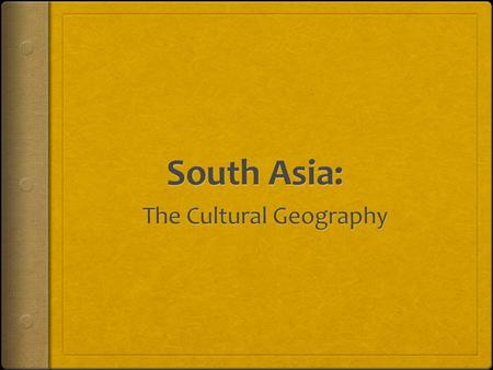 The Cultural Geography
