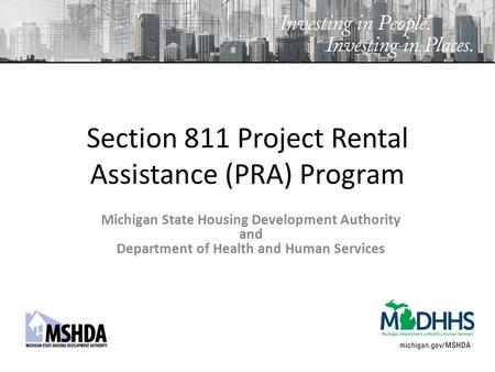 Section 811 Project Rental Assistance (PRA) Program