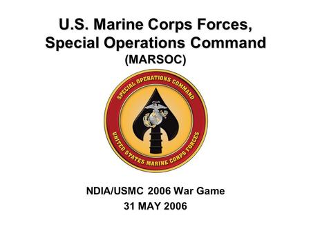 U.S. Marine Corps Forces, Special Operations Command (MARSOC)