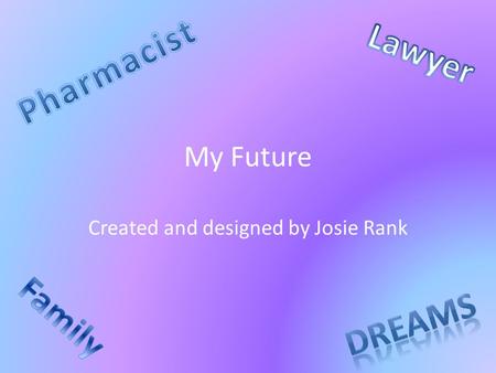 My Future Created and designed by Josie Rank. After high school??