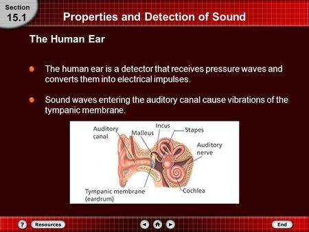 Properties and Detection of Sound