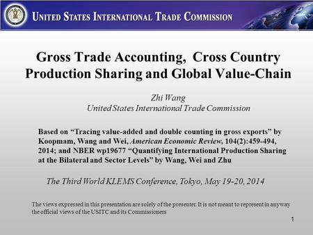 Zhi Wang United States International Trade Commission