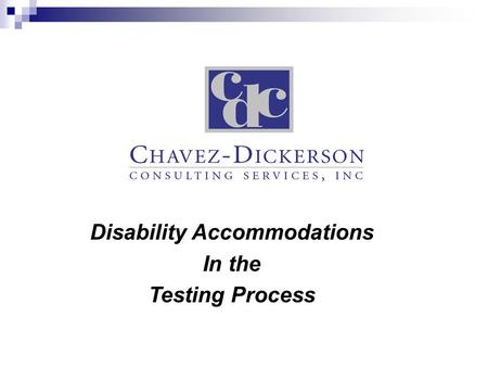 Disability Accommodations