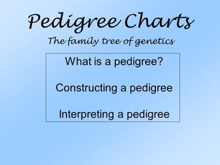 The family tree of genetics