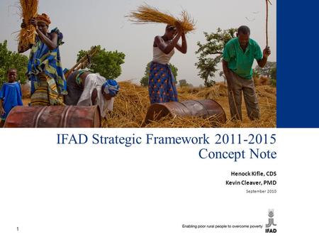 IFAD Strategic Framework Concept Note