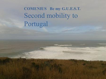COMENIUS Be my G.U.E.S.T. Second mobility to Portugal.