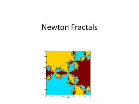 Newton Fractals. Newton’s method Need initial guess and derivative Quadratic convergence – Proof via taylor’s theorem x_n+1 = x_n – f(x_n)/f(x_n) Derivation.