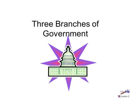 Three Branches of Government Lesson 2. The Executive Branch The President of the United States is the leader of the executive branch. The President’s.