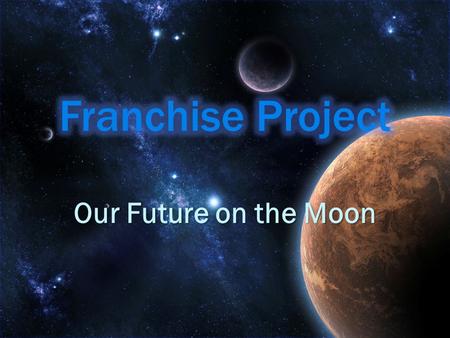 Our Future on the Moon. After lesson 5-3 on Starting Global Business Activities students will be able to identify a franchise that they believe will succeed.