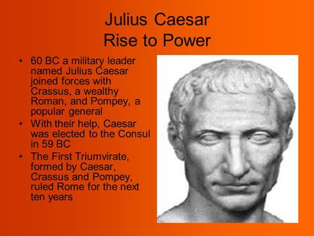 Julius Caesar Rise to Power