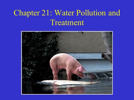 Chapter 21: Water Pollution and Treatment