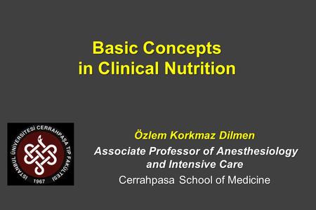 Basic Concepts in Clinical Nutrition