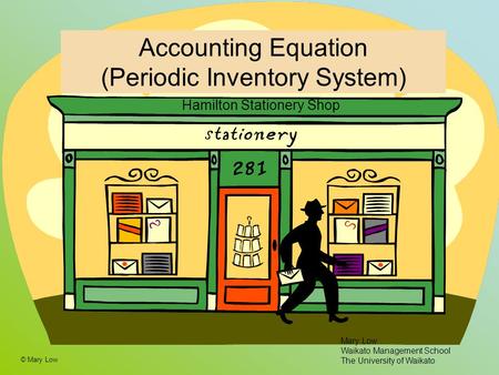 Accounting Equation (Periodic Inventory System)