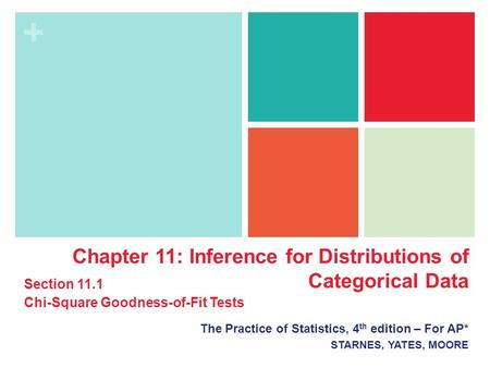 Chapter 11: Inference for Distributions of Categorical Data